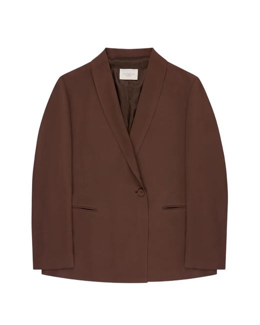 Montedoro Brown Wide-Fit Blazer