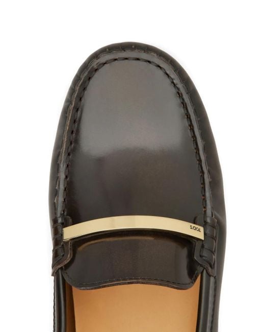Mocasines con placa del logo Tod's de color Black