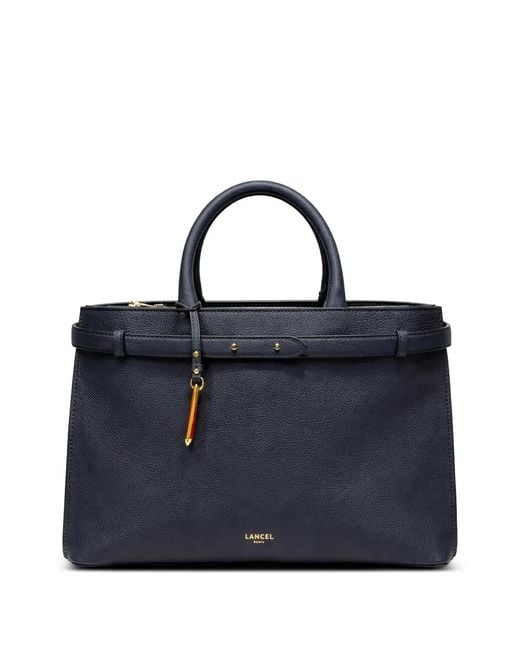 Lancel Blue Sac Cabas En Cuir