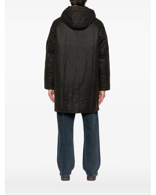 Barbour Black Corduroy-Collar Coat for men
