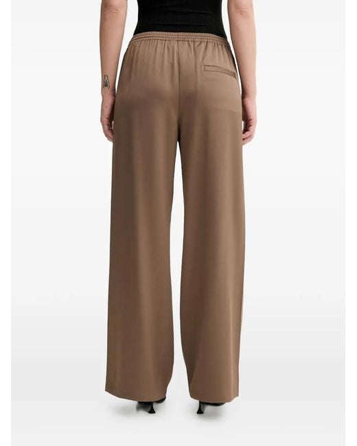 Filippa K Brown Nova Elasticated-Waistband Trousers