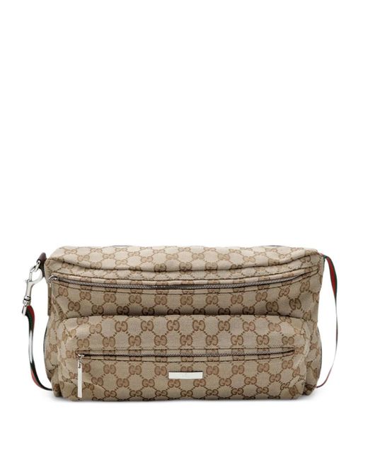 Gucci Gray Vintage-Inspired Crossbody Handbag for men