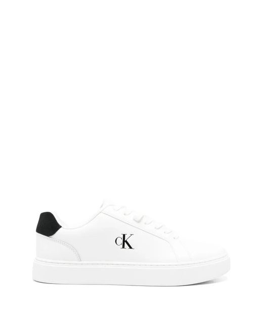 Calvin Klein White Logo-Detail Sneakers for men