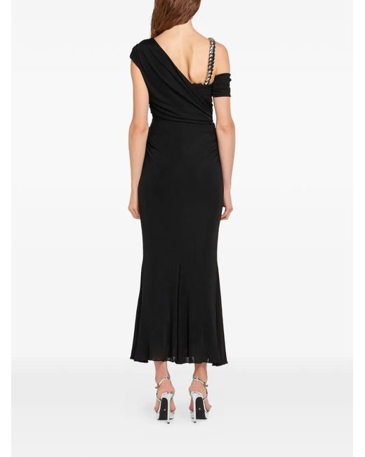 Roberto Cavalli Black Chain Strap Dress