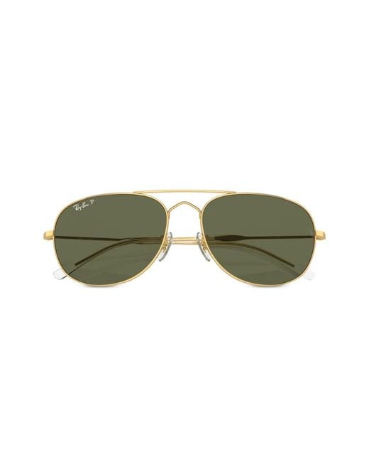 Ray-Ban Green Bain Bridge Pilot-Frame Sunglasses