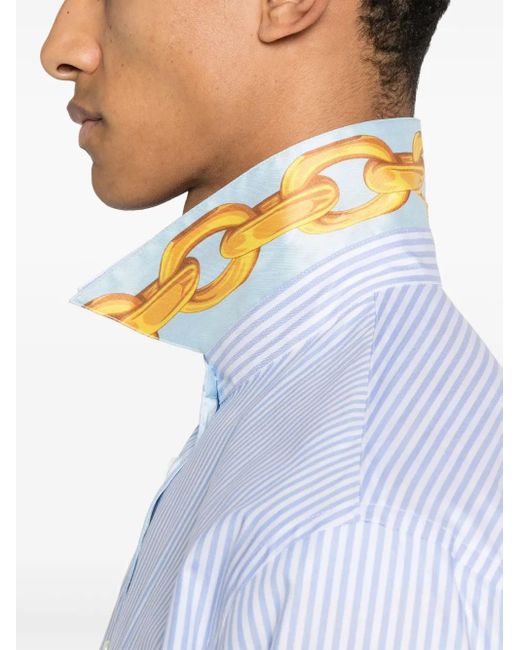 Camisa A Rayas Versace de hombre de color White