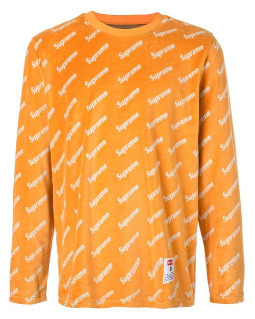 supreme velour diagonal logo