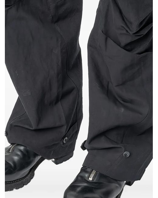 The Viridi-anne Blue Button-Detail Trousers for men