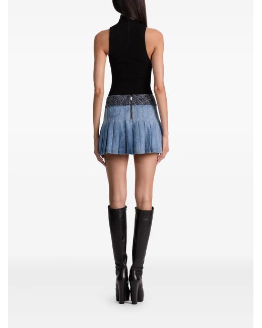 Jupe En Jean Mera À Design Plissé Alice + Olivia en coloris Blue