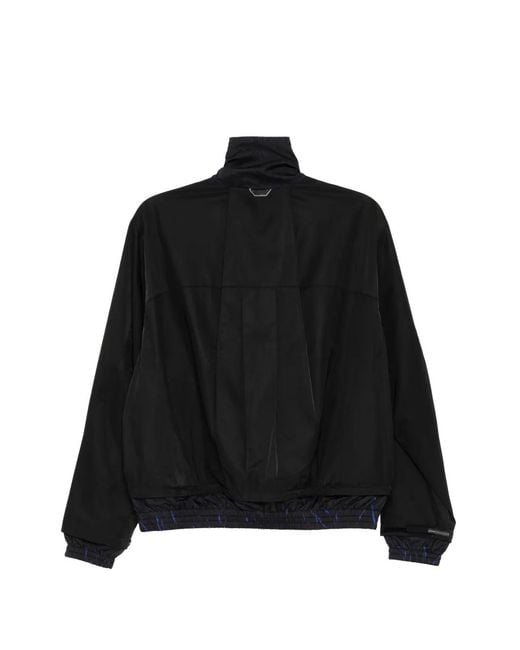 Adererror Black Graphic-Print Panelled Jacket for men