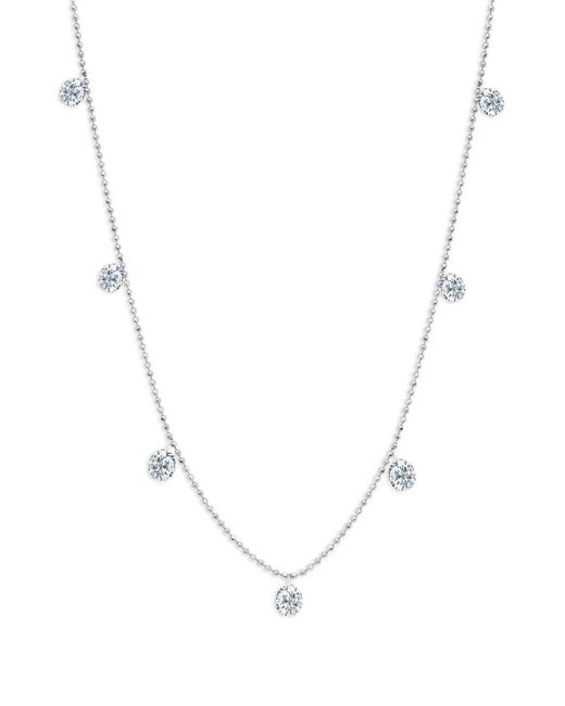 Graziela White 18K Small Floating Diamond Necklace