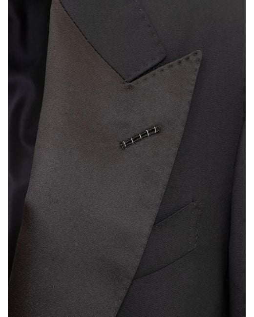 Blazer Con Doble Botonadura Tom Ford de hombre de color Black