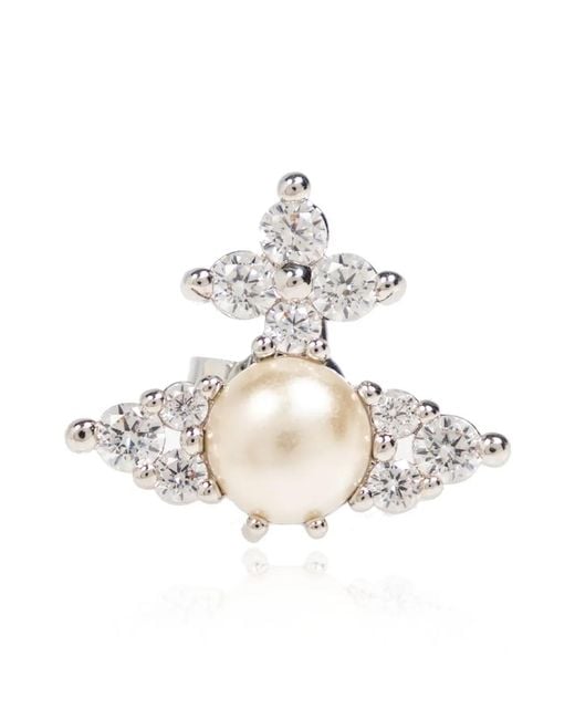 Vivienne Westwood White Orb Faux-Pearl Earrings