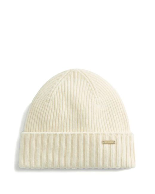 Ensemble Écharpe-Bonnet En Maille Côtelée Woolrich en coloris White