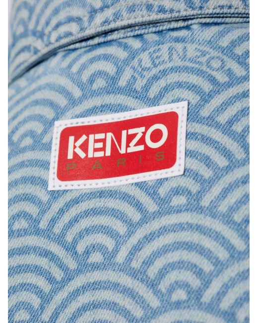 KENZO Blue Graphic-print Denim Jacket