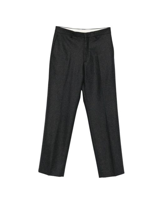 Tagliatore Black Pressed-Crease Tailored Trousers for men