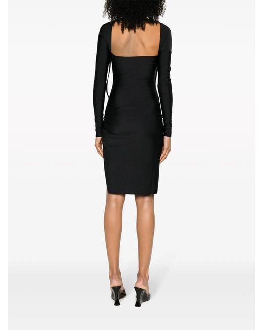 Coperni Black Asymetric Twisted Dress