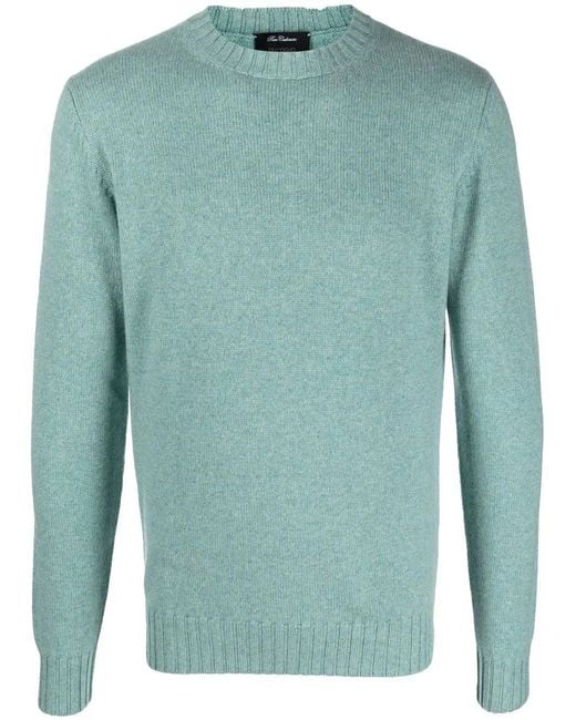 Dell'Oglio Green Crew Neck Cashmere Jumper for men