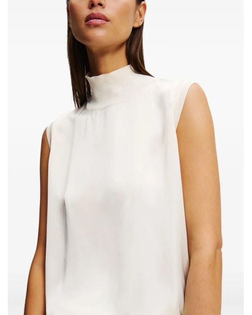 Karl Lagerfeld ハイネック トップ White
