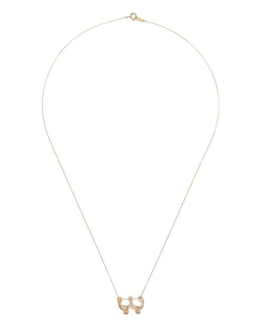 Charlotte Chesnais White 18K Letter W Diamond Necklace