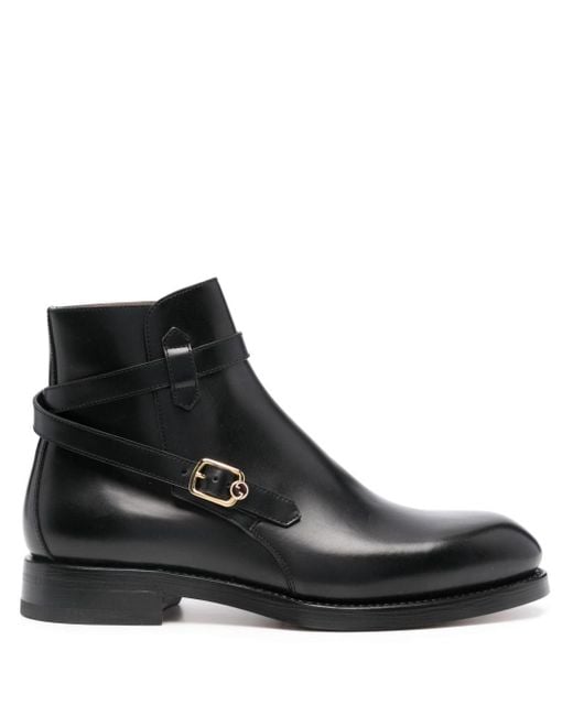 Stivaletti Interlocking G in pelle da Uomo di Gucci in Nero Lyst
