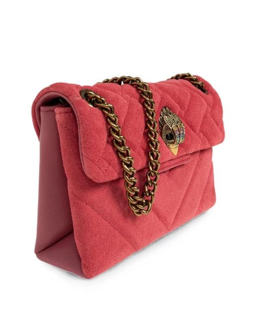 Kurt Geiger Red Mini Kensington Quilted Shoulder Bag