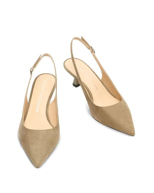 Stuart Weitzman Natural 50Mm Stuart Sculpt Slingback Pumps