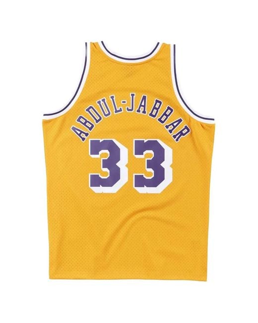 Mitchell & Ness Yellow X Nba Los Angeles Lakers Abdul-Jabbar Swingman Jersey for men