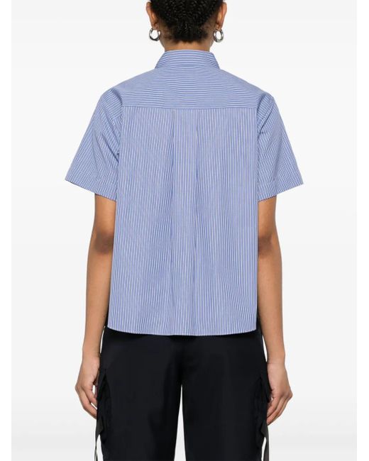 Sacai ストライプ シャツ Blue