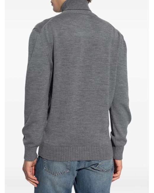 Paul & Shark Gray Turtleneck Sweater for men