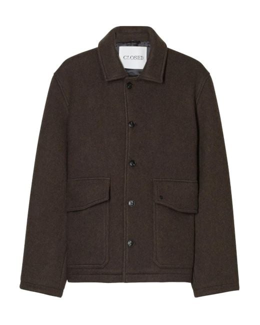 Closed Brown Double-Pocket Jacket for men