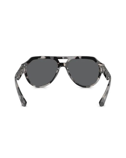 Dolce & Gabbana Gray Tortoiseshell Pilot-Frame Sunglasses for men