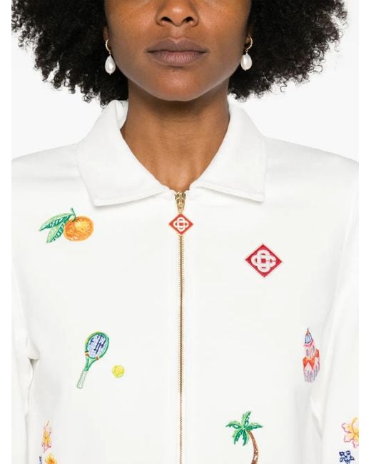 Casablanca Elements En Crayon Cropped Jack in het White