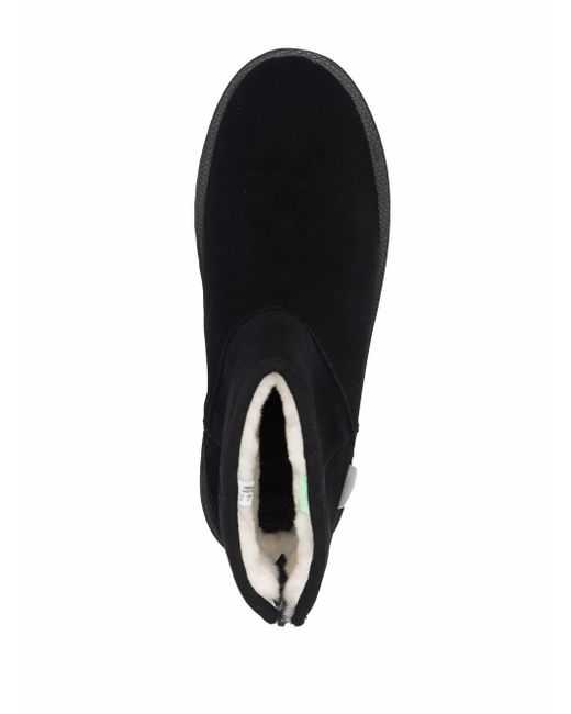 Suicoke Black Shearling-Trim Ankle Boots for men