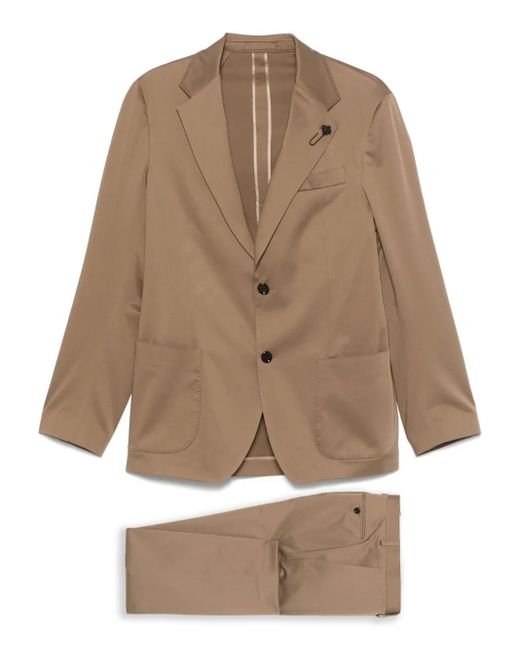 メンズ Lardini シングルスーツ Natural