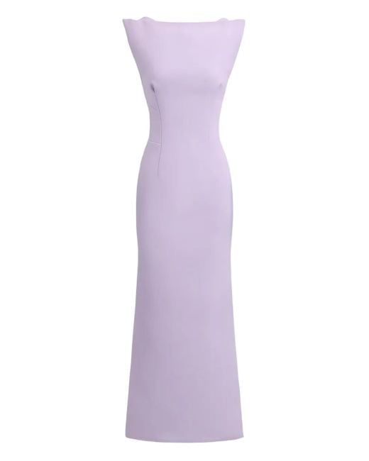 Maticevski Purple Midikleid Mit Schulterpolstern