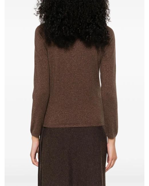 Gran Sasso Brown V-Neck Sweater
