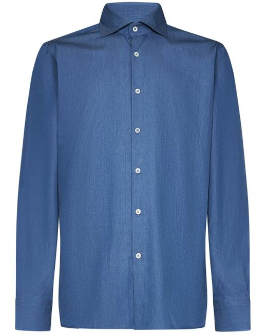 Franzese Collection Blue Napoli Shirt for men