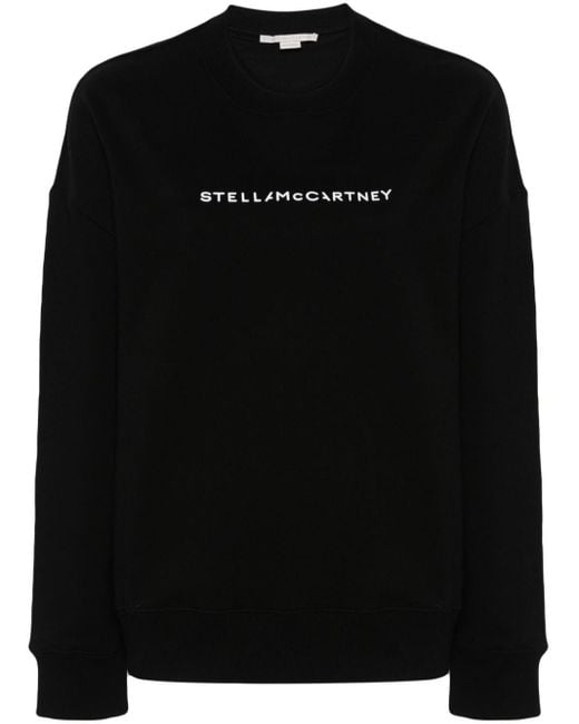 Sweat en coton à logo imprimé Stella McCartney en coloris Black
