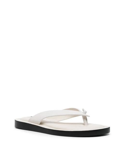 Jil Sander White Leather Slides