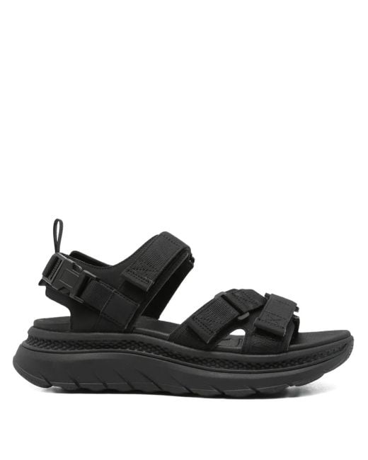 Geox Black U Spherica Actif Buckle-Strap Platform Sandals for men
