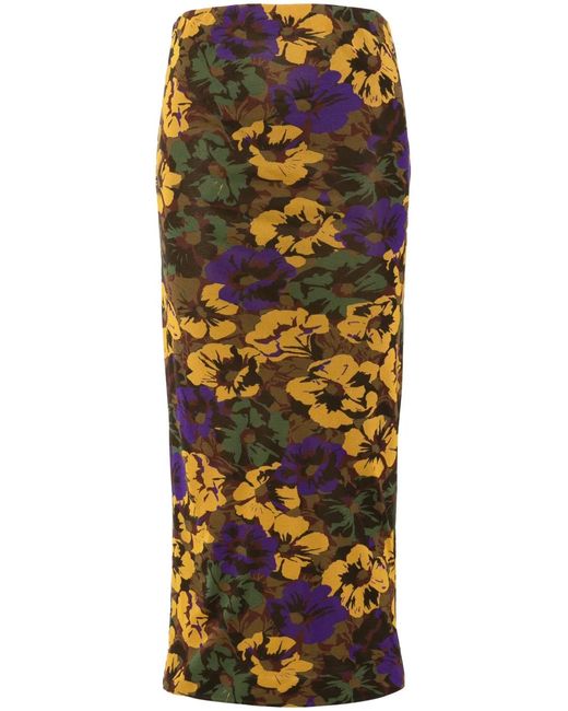 Saint Laurent Multicolor Floral Accented Polyamide Mini Dress