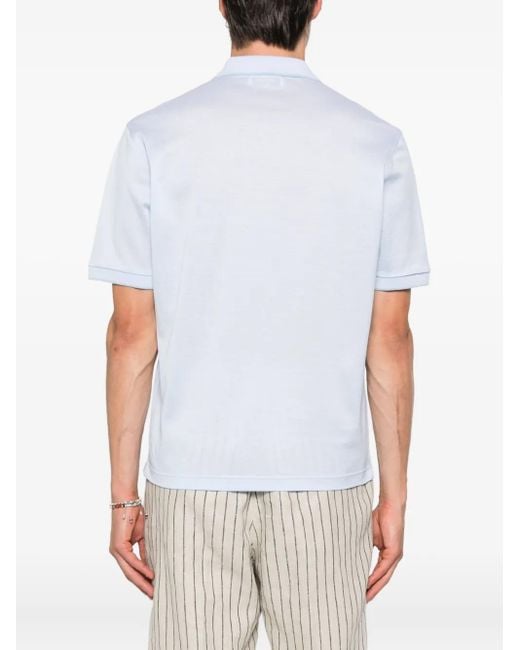 Gran Sasso White Cotton Polo Shirt for men