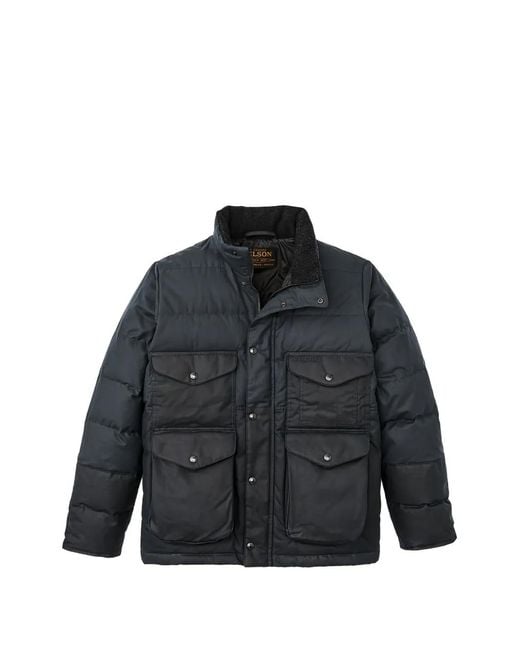 Filson Black Flap-Pocket Padded Jacket for men