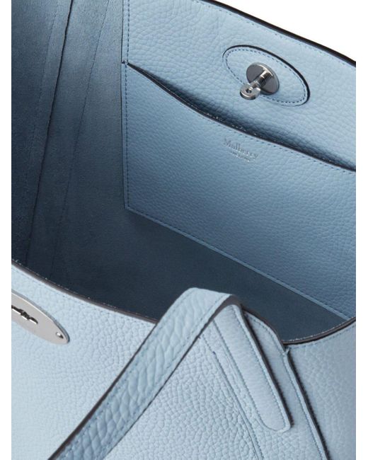 Mulberry Blue North South Bayswater Leather Tote Bag