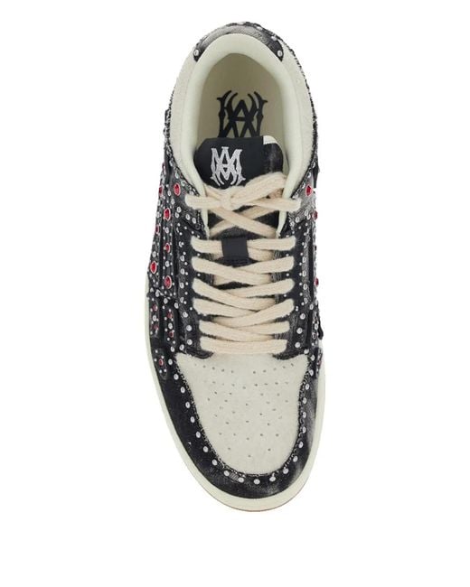 Amiri Black Studded Sneakers for men