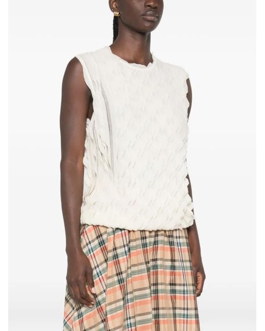 Ulla Johnson White Crew-Neck Top