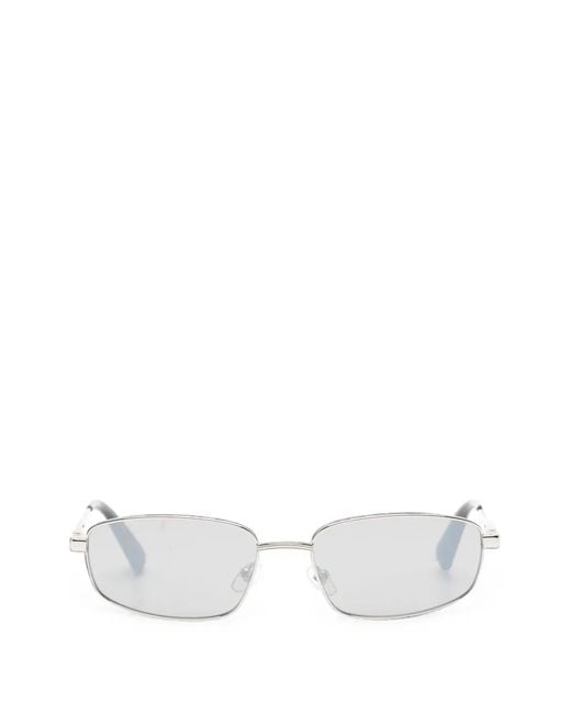 Jacquemus White Rectangle-Frame Sunglasses