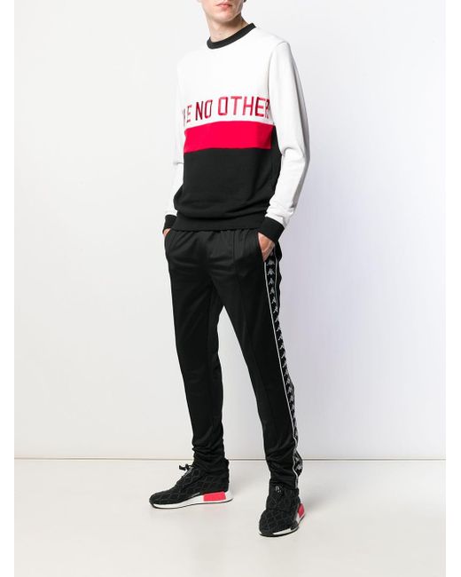 Kappa Press Stud Track Pants in Black 