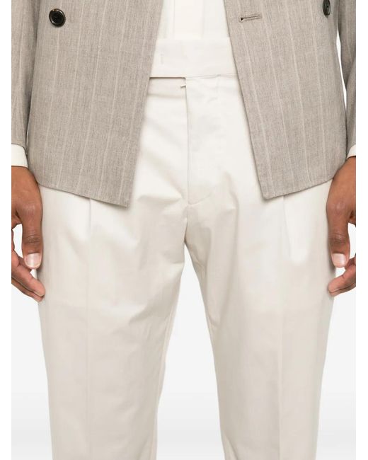 Germano 1952 White Pleated Trousers for men